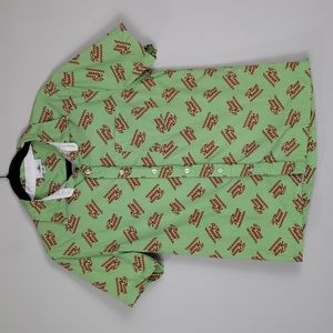 Disney Parks Toy Story Pizza Planet Button up Hawaiian style shirt